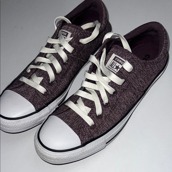 Converse Shoes - Converse Dark Purple Low Tops with White Laces